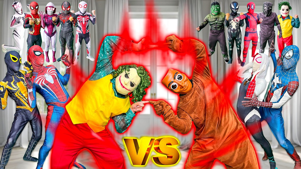 Enemies in Trouble! Joker & Tung Tung Sahur Beg Team Spider-Man
