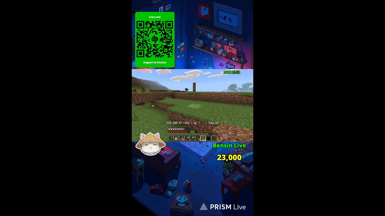 Minecraft Bersama Satu Penonton Kuh