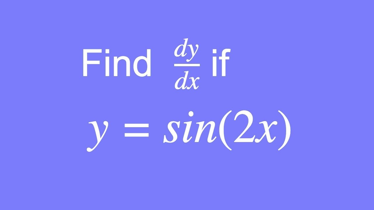 Как найти производную y = sin(2x) с помощью цепного правила