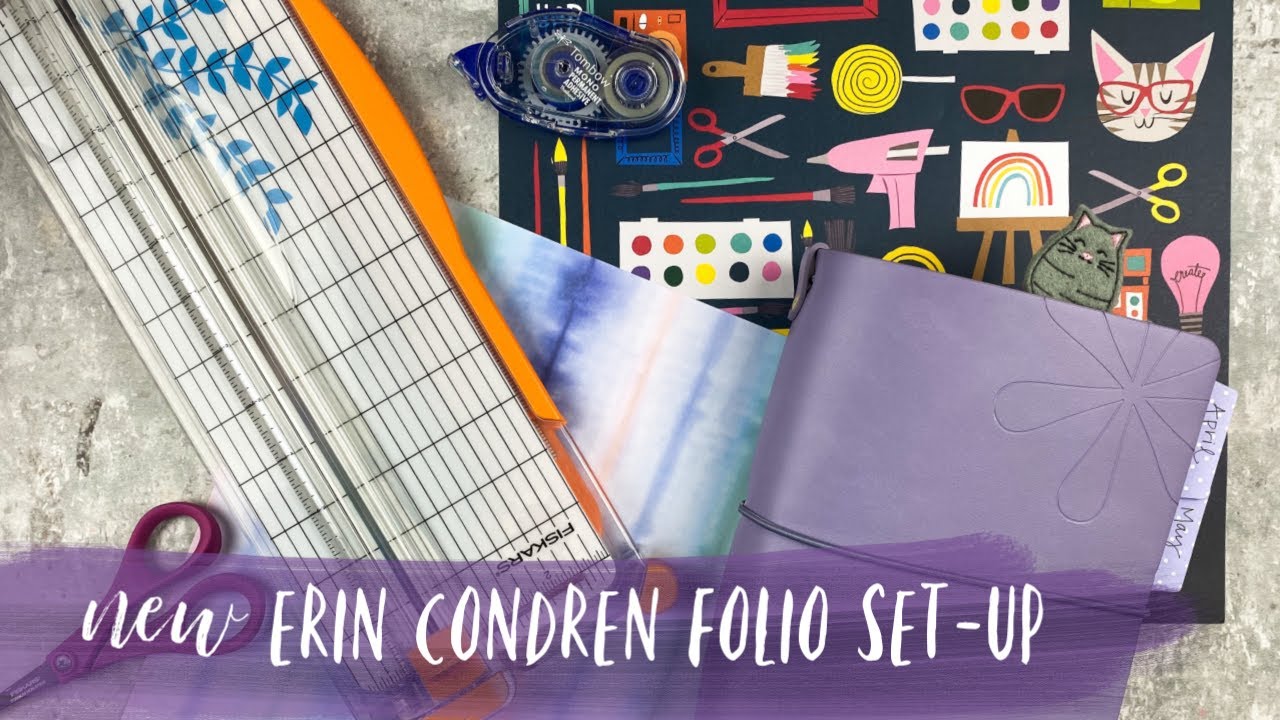 NEW LAVENDER #erincondren ON-THE-GO FOLIO SET-UP! | tattooed teacher plans