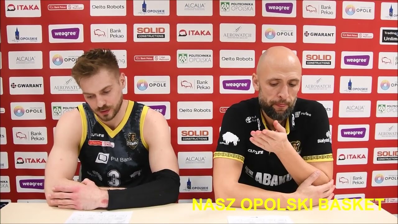 Konferencja prasowa po meczu Weegree AZS Politechnika Opolska Żubry Abakus Okna Białystok 07 03