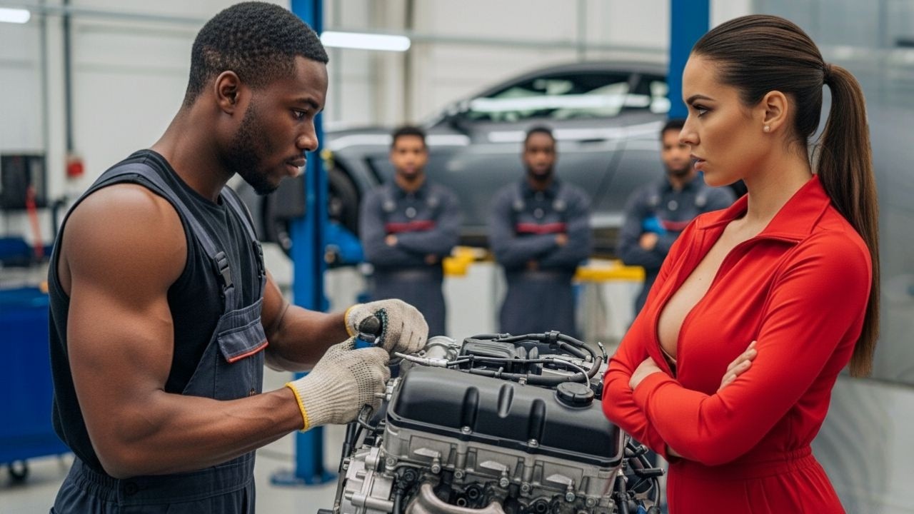 The Black Single Dad Mechanic Was Disrespected by a Billionaire — Until He Started Her Luxury Car’s