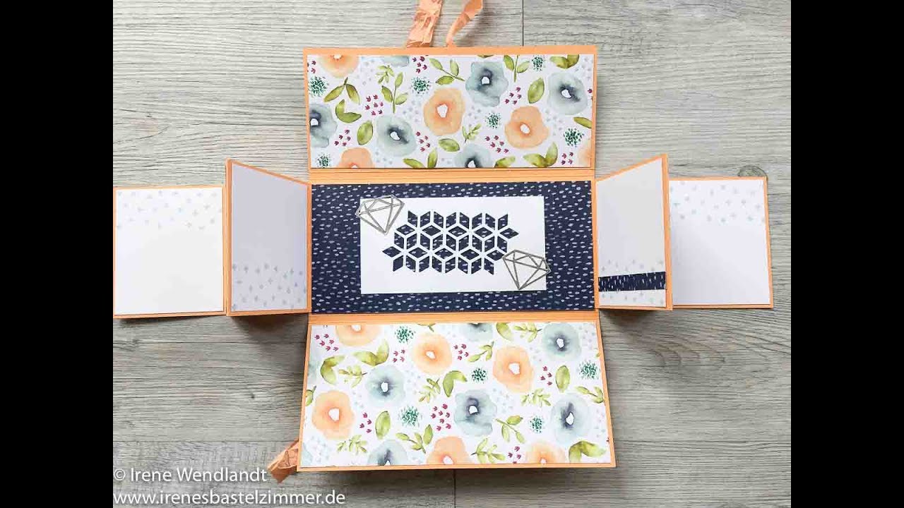 Karten basteln **Faltkarte mit Trick** und Stampin' Up!