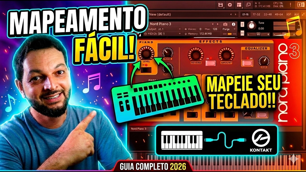 COMO MAPEAR SEU TECLADO CONTROLADOR NO KONTAKT - TUTORIAL
