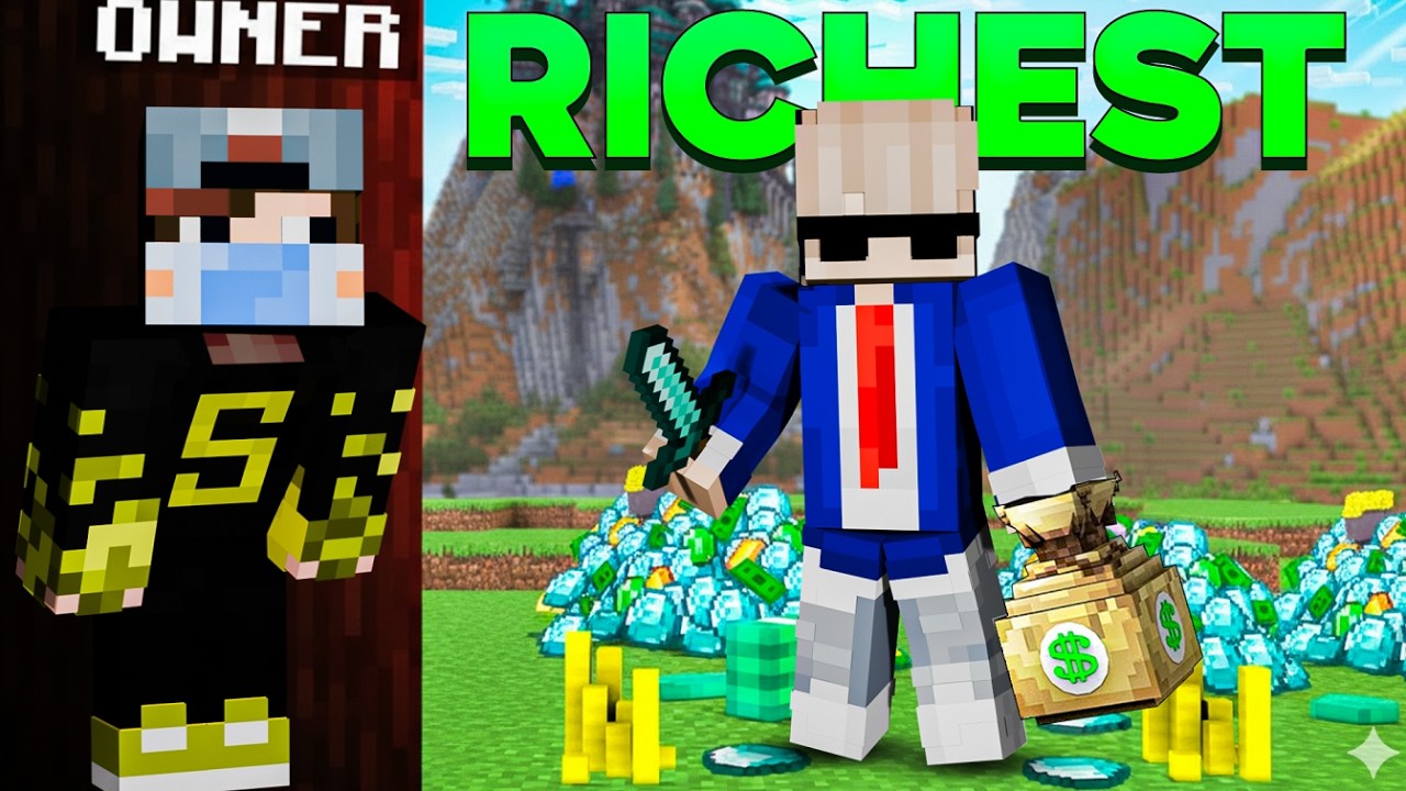 How I Become Richest Player On This Public Server | Battlepie @YesSmartyPie