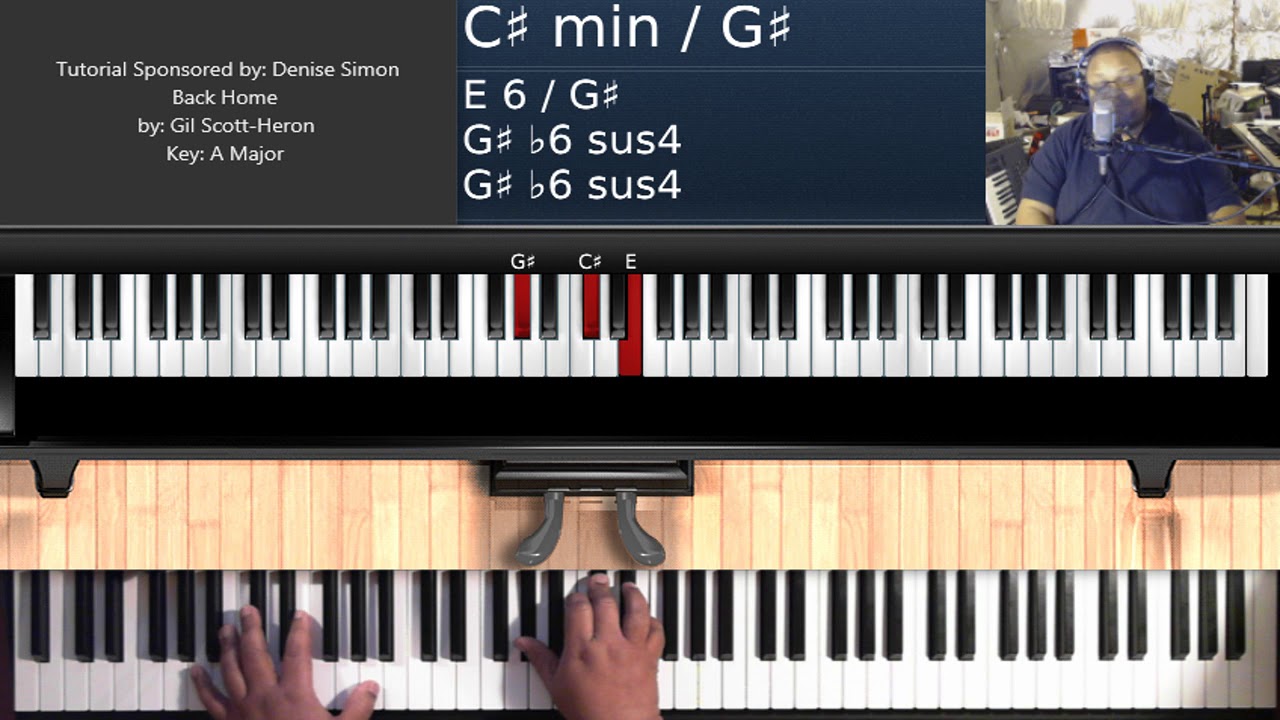 Back Home (by Gil Scott-Heron) - Piano Tutorial