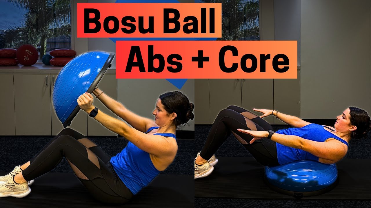 Bosu Ball Abs + Core, 12 Minute Abdominal Half Exercise Ball Workout