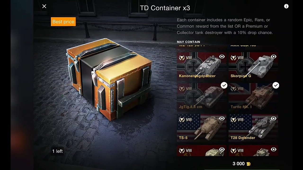 WoT Blitz TD Container