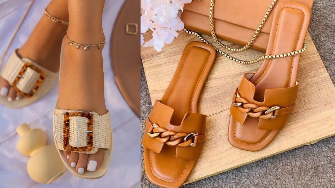 SANDALIAS CÓMODAS DE MODA 2022 / SANDALIAS BONITAS MODERNAS /SANDALIAS PLANAS DE MODA 2022  CALZADO