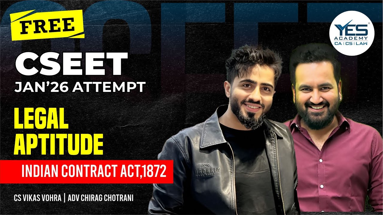 CSEET Free Legal Aptitude Online Classes | Lecture 25 | CSEET Jan 2026 | Adv. Chirag Chotrani