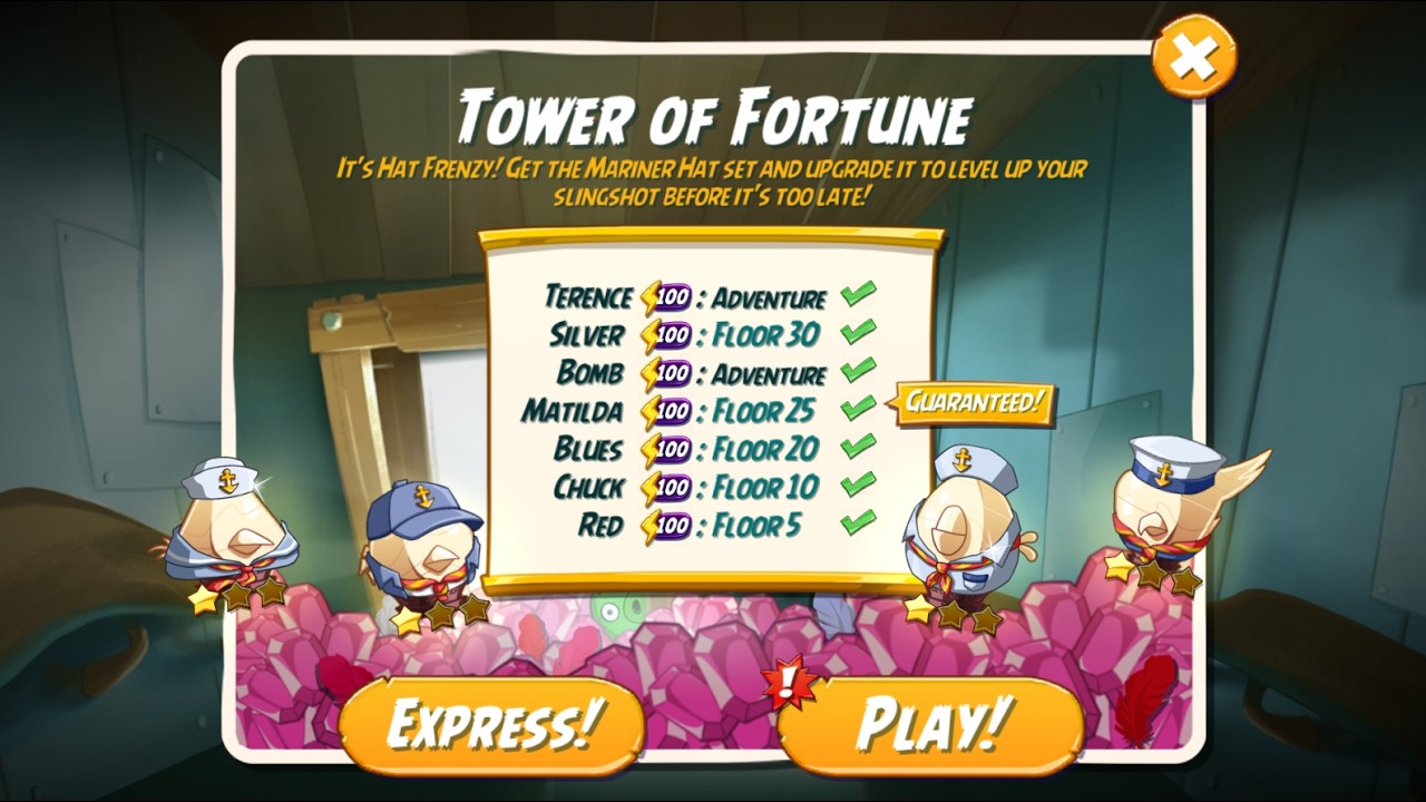Angry Birds 2 PC - Hat Event Mariner Hat Set Tower of Fortune