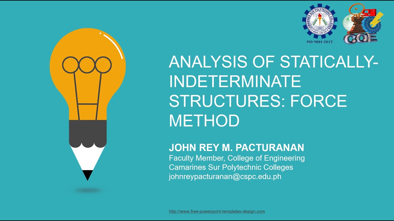 Analysis of Statically Indeterminate (1st Degree) Beam using Force Method (Example 3)