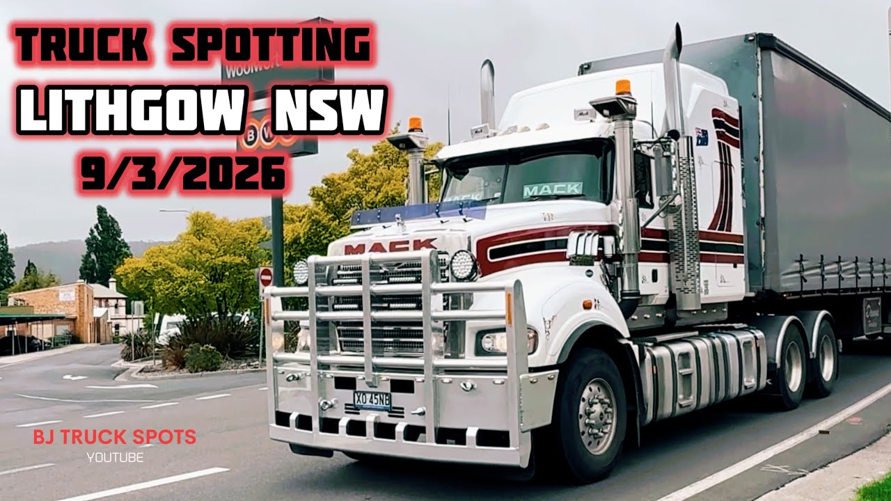 Truck Spotting Lithgow NSW Australia 9/3/2026 Great Western Hwy closed Lithgow busy with trucks 