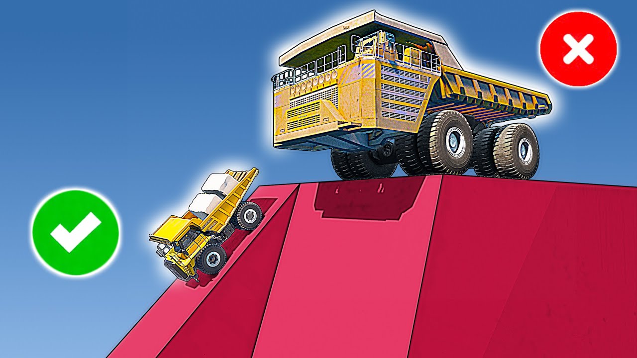 Soaprace but with Haul Truck, BELAZ and other BeamNG trucks