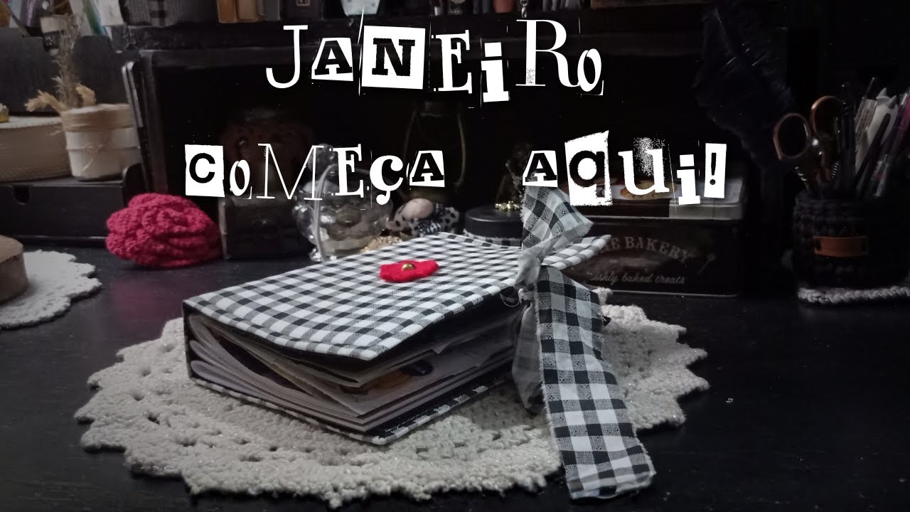 Decorando meu Diário Vintage | primeiras páginas de janeiro e processo criativo