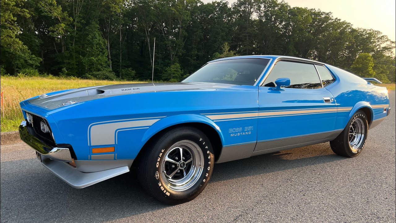 1971 Ford Mustang Boss 351 4 Speed Grabber Blue Extremely Nice Ready to Go!!!!!!