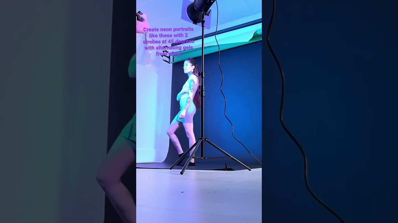 Neon portrait photography with Ana