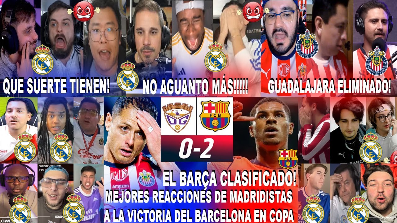 MEJORES REACCIONES DE MADRIDISTAS AL GUADALAJARA 0-2 BARCELONA CON GOLES DE RASHFORD Y CHRISTENSEN