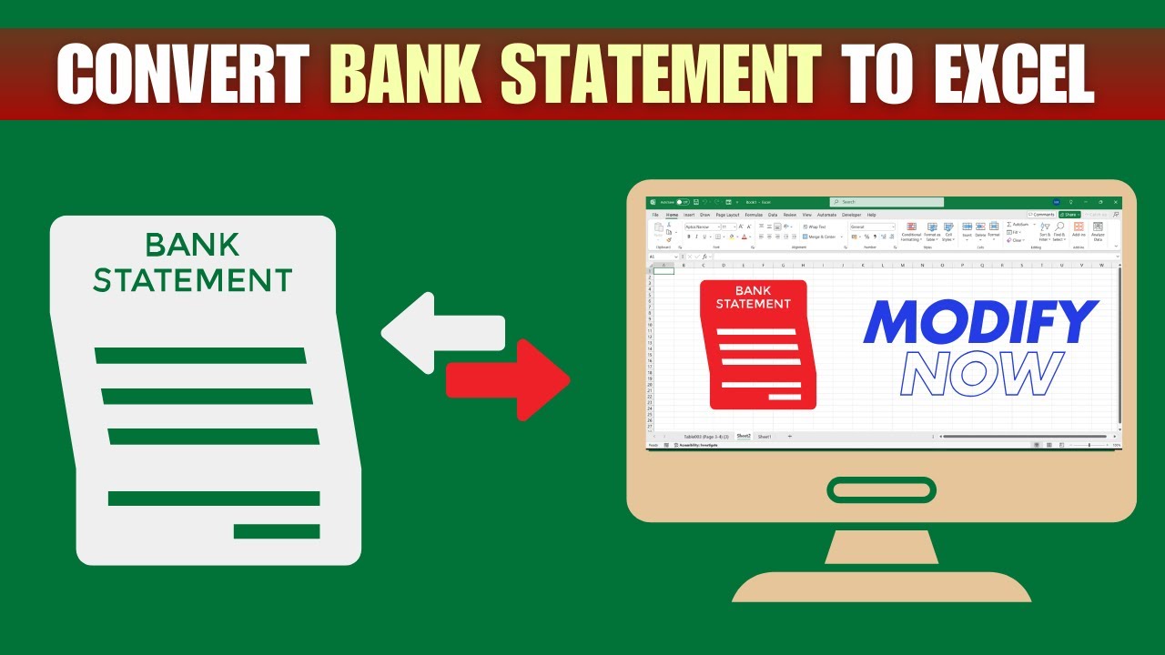 Export Bank Statement in Excel | PDF in Excel