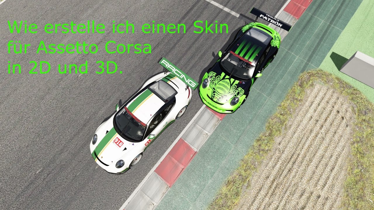 Skin erstellen für Assetto Corsa, in 2D und in 3D.