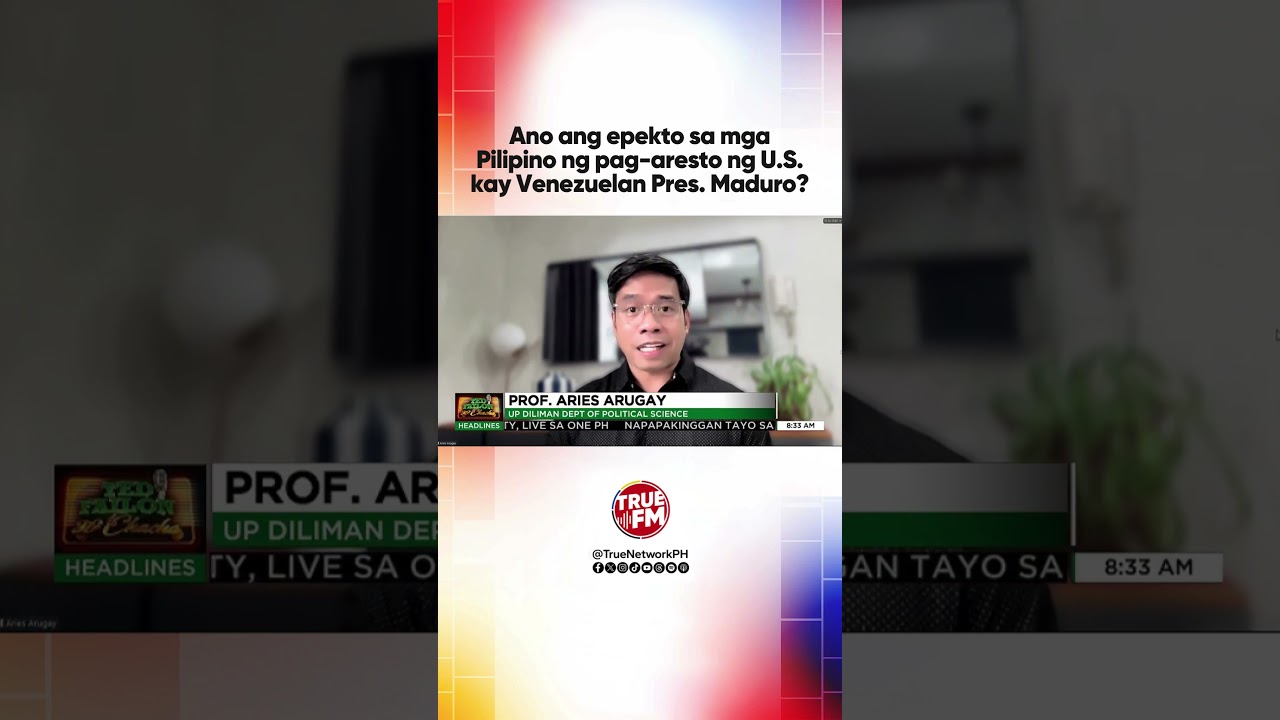 Ano ang epekto sa mga Pilipino ng pag-aresto ng U.S. kay Venezuelan Pres. Maduro?