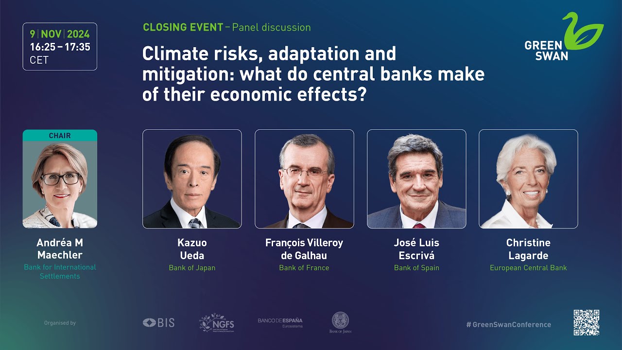 Green Swan Conference 2024 – Closing event: central banks’ role in climate change-related topics