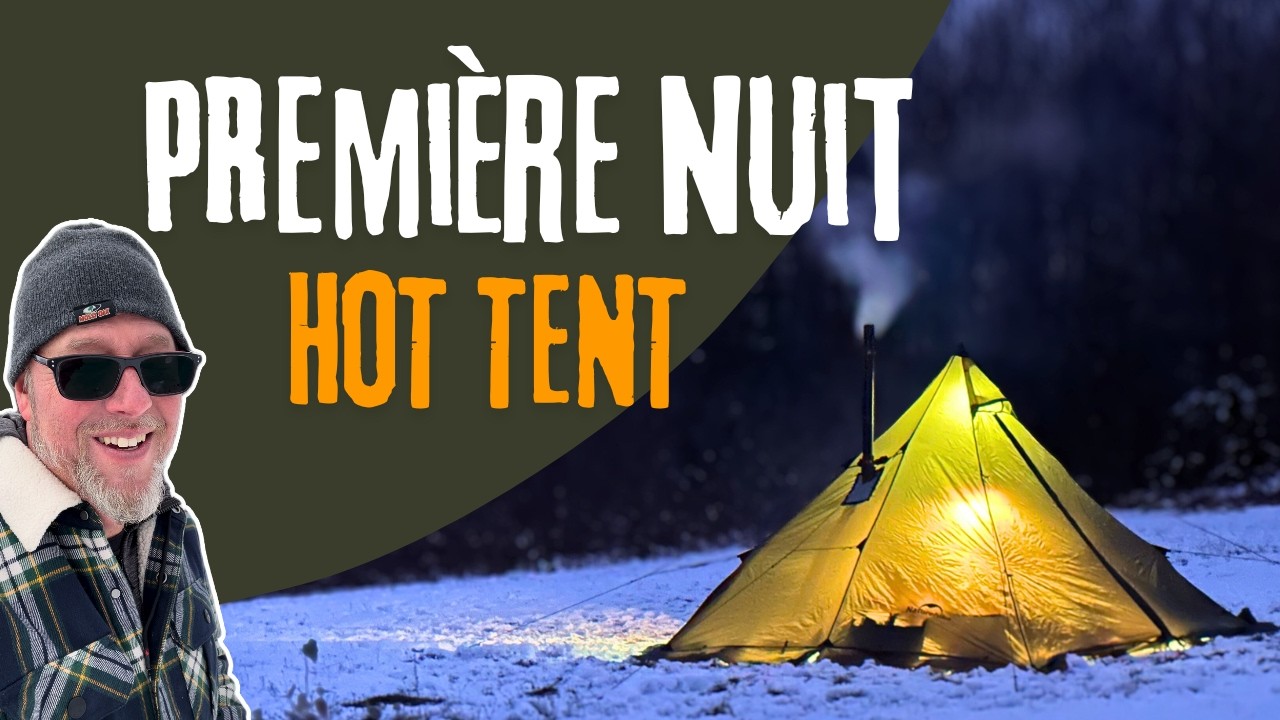 Je teste ma nouvelle TENTE CHAUDE sous une M&Eacute;T&Eacute;O DE FOU #hottent #campinghiver