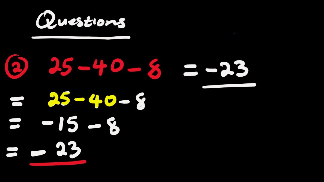 How To Get Full Marks on Integer Questions (grade 8 & grade 9)