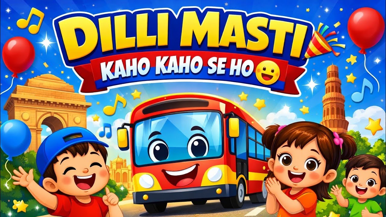 Dilli Masti Song 🎶 | Kaho Kaho Se Ho | Hindi Nursery Rhymes for Kids | Cartoonscircle
