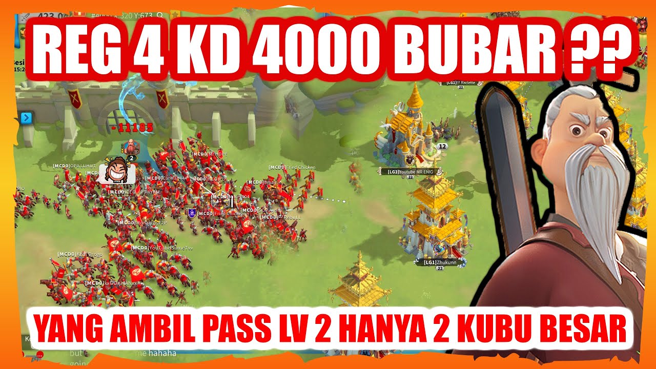 ALLY REGION 4 BUBAR SAAT AMBIL PASS LV 2 KINGDOM 4000 ❓APAKAH INDO SUDAH BERSATU ❓