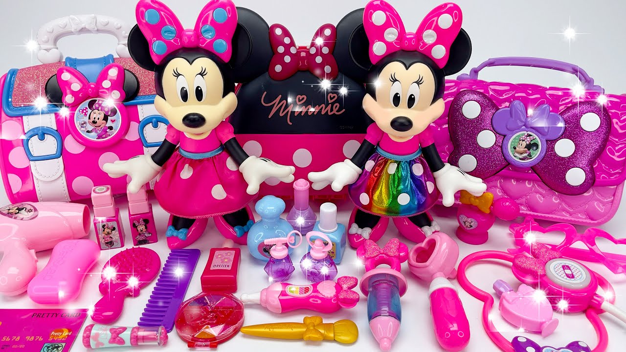 Minnie Mouse 2025🎀 Set Unboxing del maquillaje rosa de Minnie, colecci&oacute;n de juguetes Disney