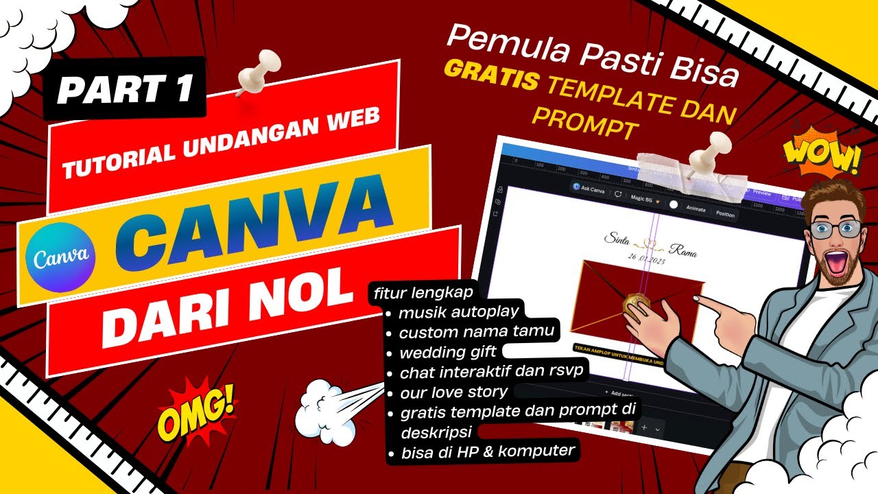 Undangan Digital Website di Canva dari Nol | Step by Step untuk Pemula Gratis template