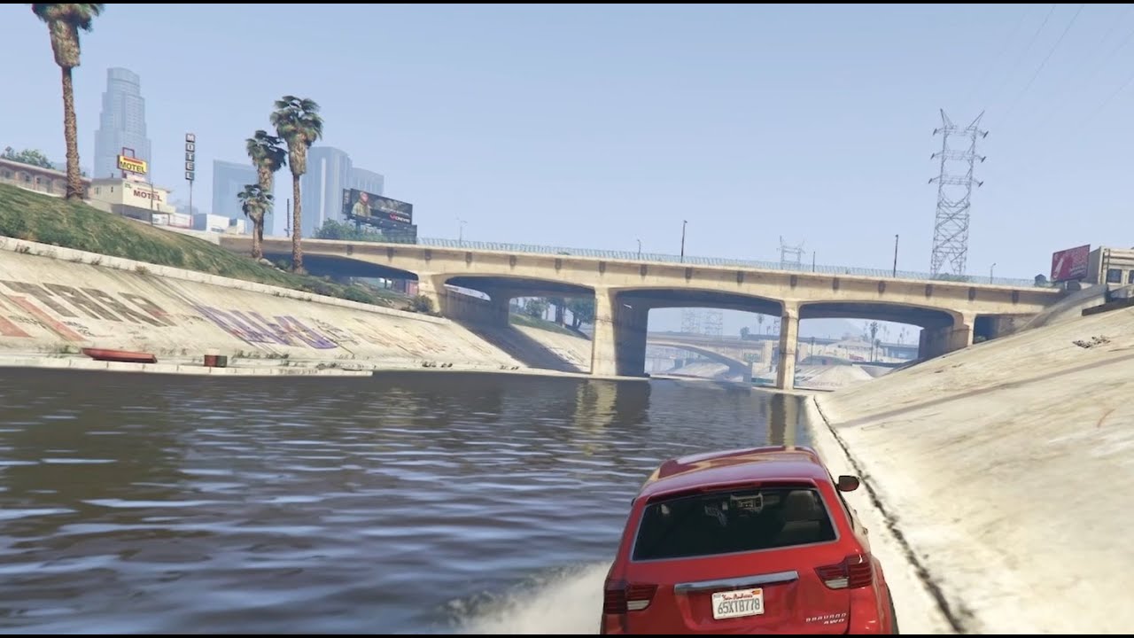GTA V Canal Off-Roading 🚙 | Driving a Car in Water (Funny Ending)