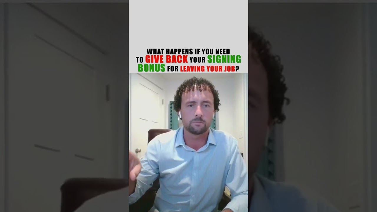 What Happens If You Need To Give Back Your Signing Bonus For Leaving Your Job?