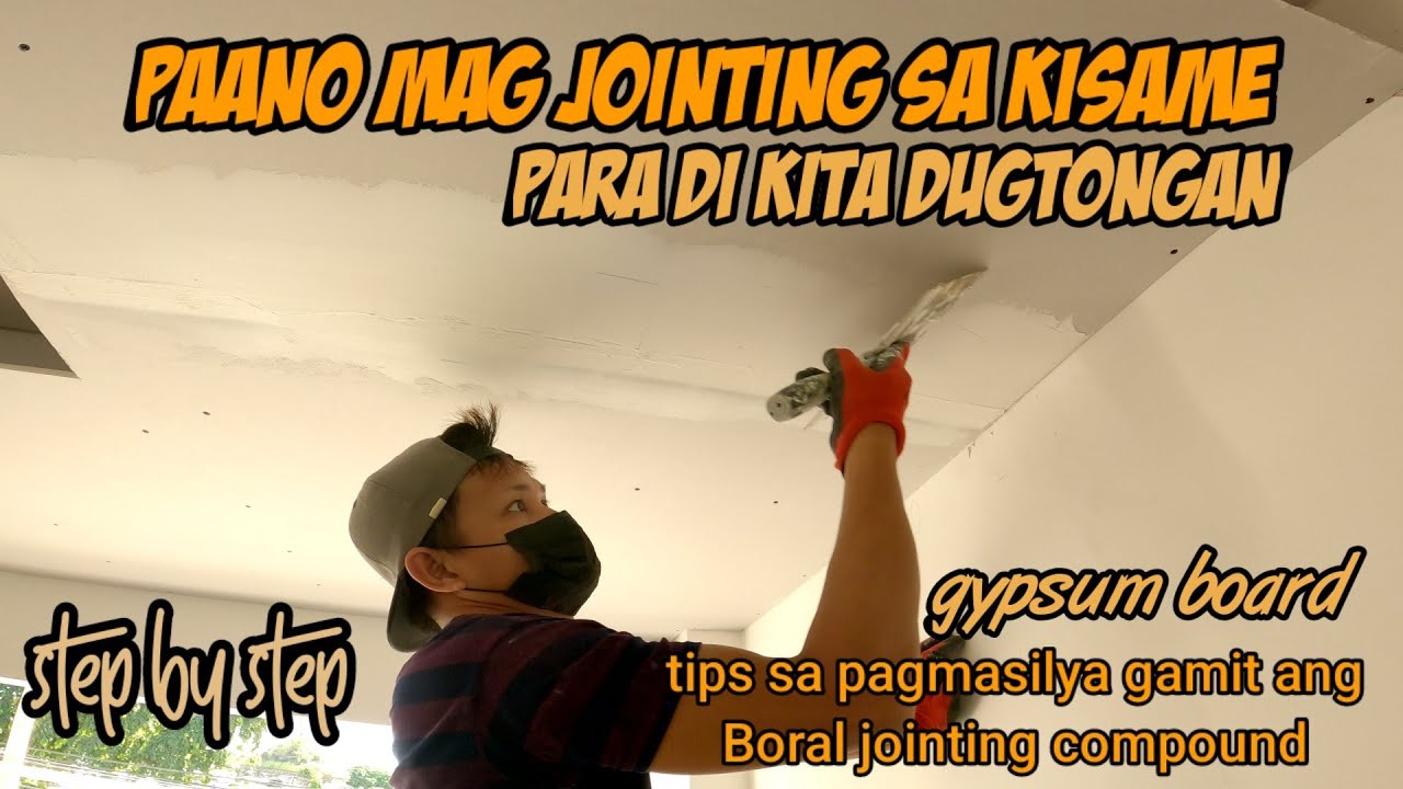 paano mag jointing   | paano masilyahan ang dogtungan ng gypsum board sa kisame nio