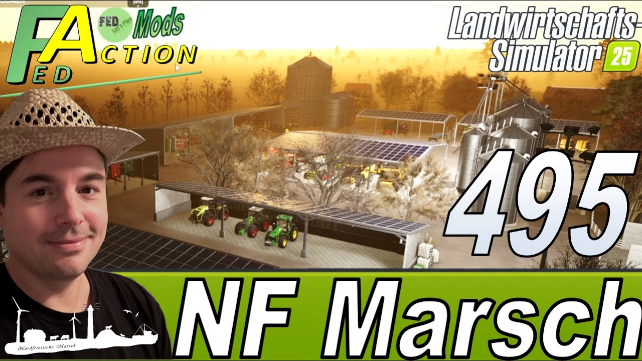 LS25 🚜 495 NF Marsch 4fach Kurz mal ins Minus gerauscht #landwirtschaftssimulator25 #letsplay