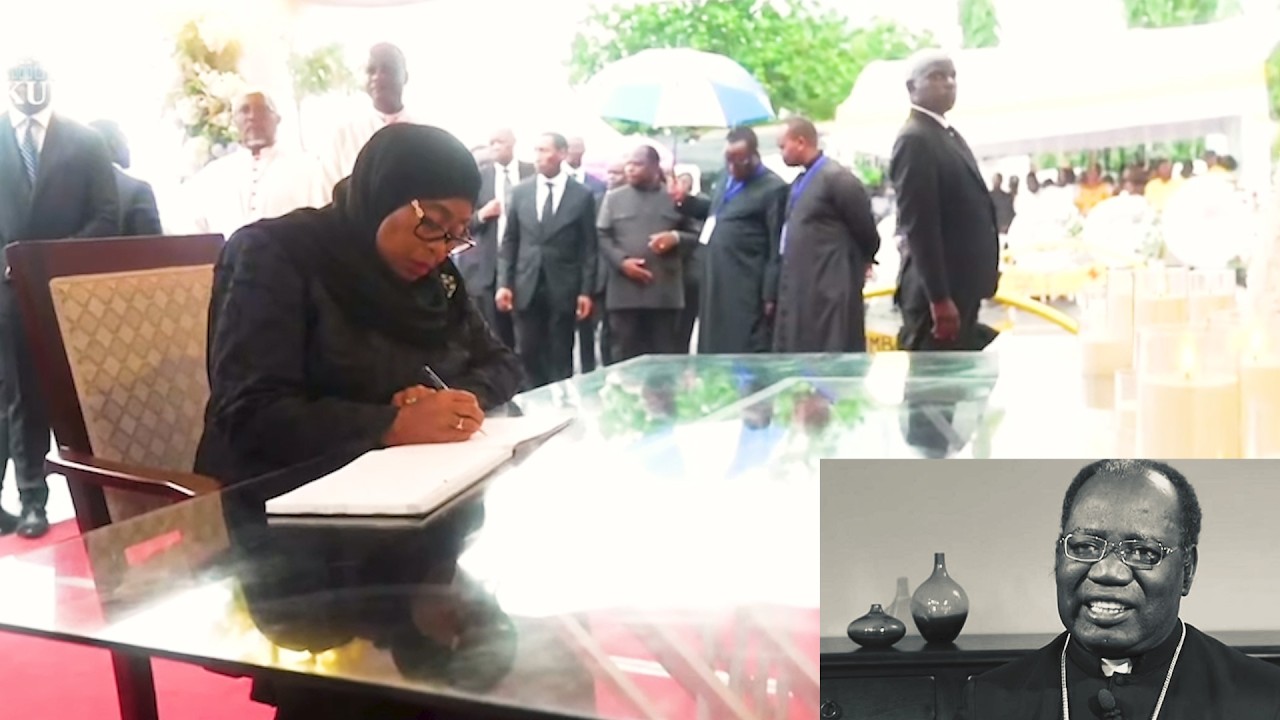 RAIS SAMIA ALIVYOWASILI KANISANI, ASHIRIKI IBADA YA KUAGA MWILI WA MUADHAMA POLYCARP KARDINALI PENGO