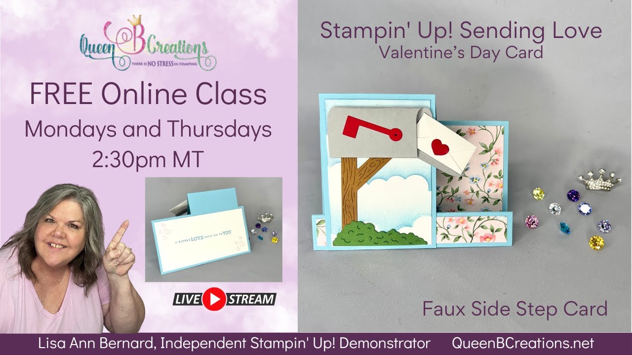 👑 How to make a Faux Side Step Card using Stampin' Up! Sending Love