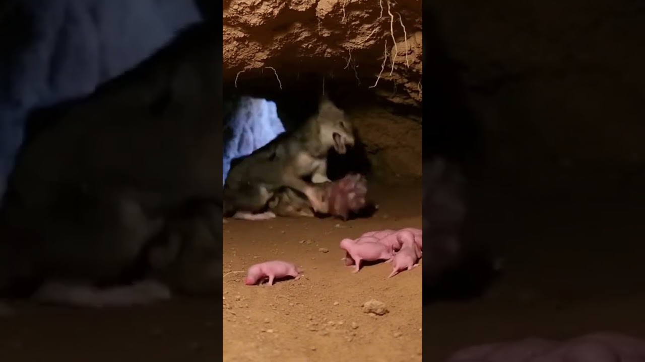 Sudden Shadow Inside a Dim Cave Chamber Nest