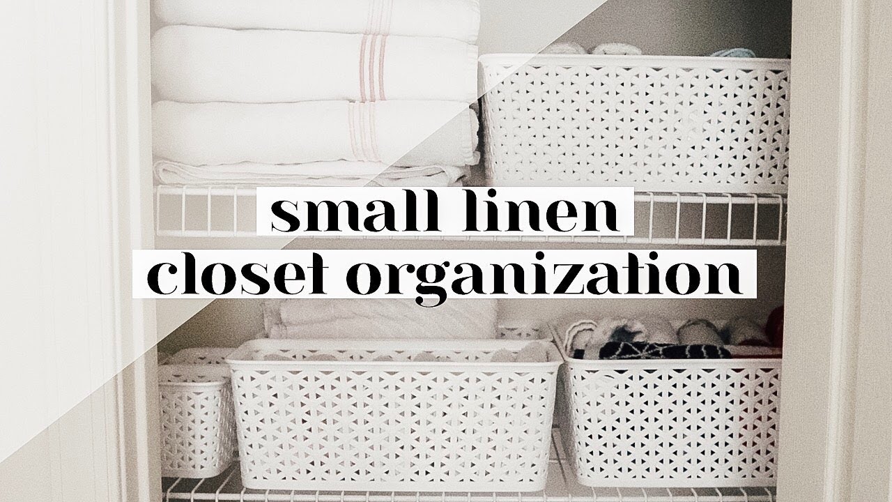 SMALL LINEN CLOSET ORGANIZATION | easy and affordable transformation!