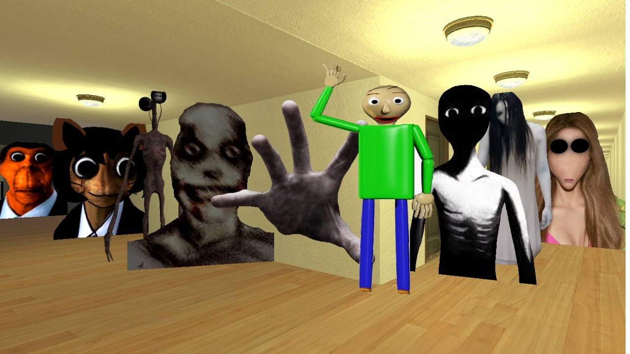 Extinction,Baldi,hand 1,dopal and other's nextbot in the gmpd #Crazy_Gaming #Nextbots