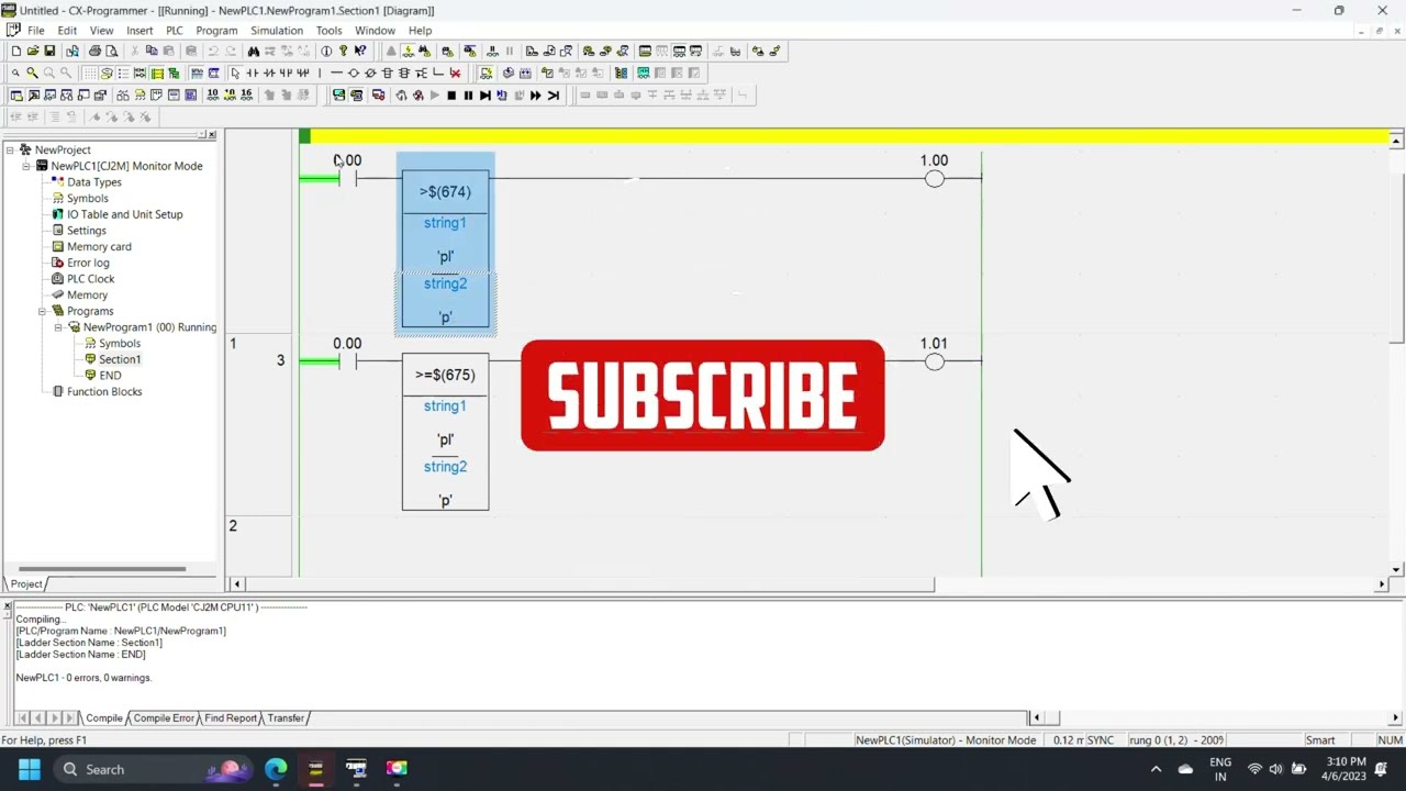 Omron PLC String Instructions Part 1 | Omron String Comparison Instructions