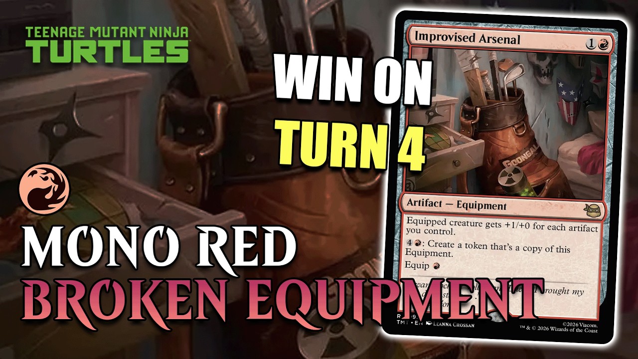 🔥 MONO RED EQUIPMENTS WITH IMPROVISED ARSENAL IS STRONG | MTG ARENA TMNT Ninja Turtles Early Access
