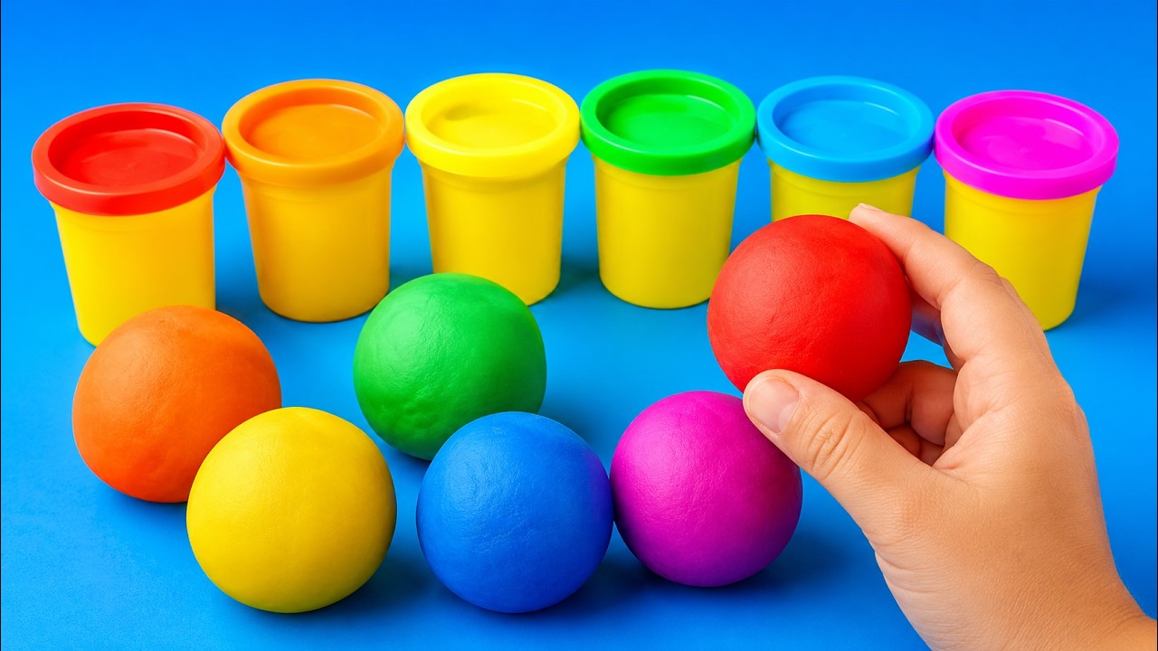 Create & Learn Colors, Fruits & Shapes with Play Doh Ice Cream | Preschool Toddler Learning Video