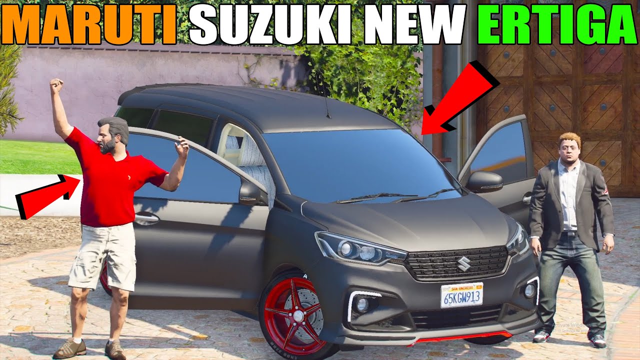 GTA 5 : BUYING NEW MARUTI SUZUKI ERTIGA TOP END MODEL 2022 WITH LOGITECH G29 WHEEL
