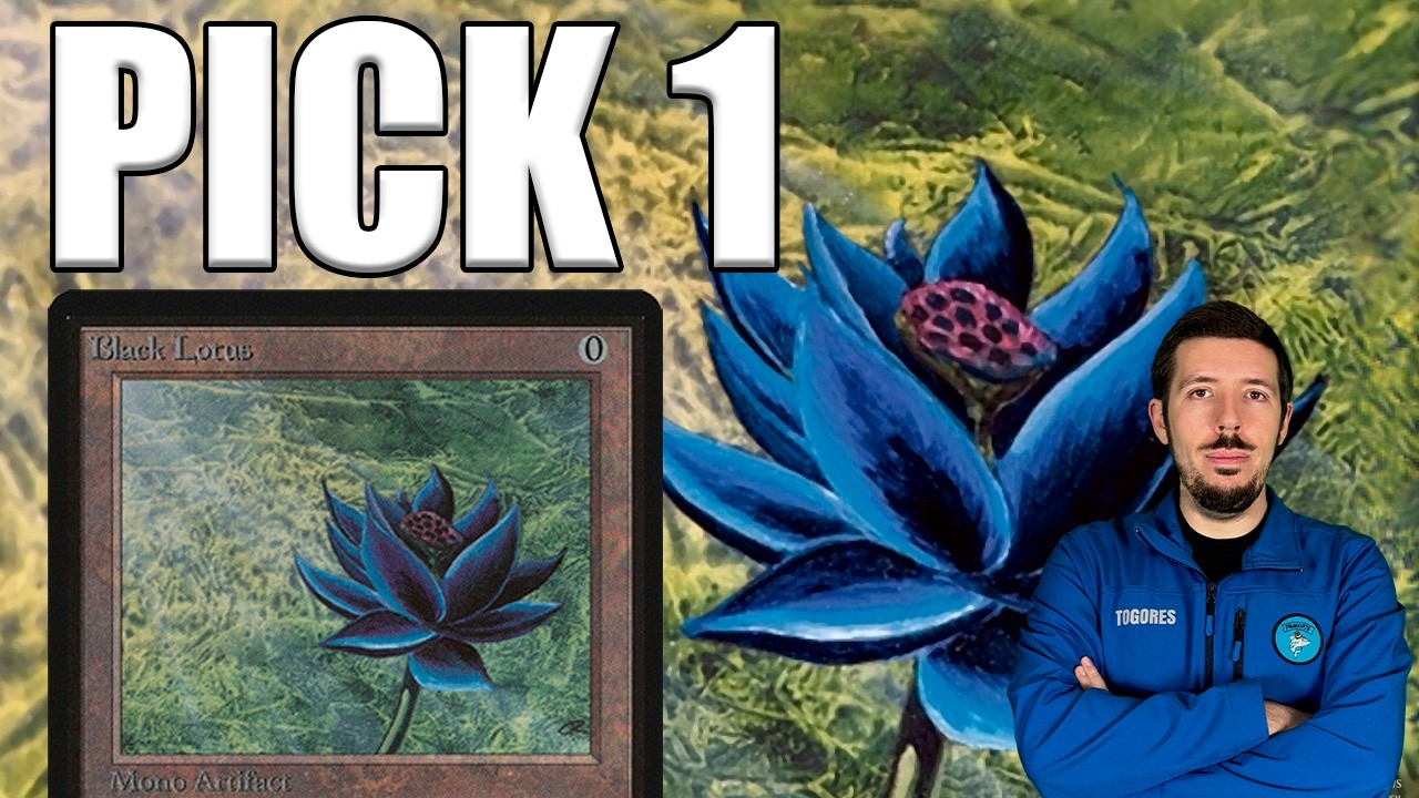 Выберите 1 карту Black Lotus, выберите 2 карты Mox Emerald в винтажном кубе.