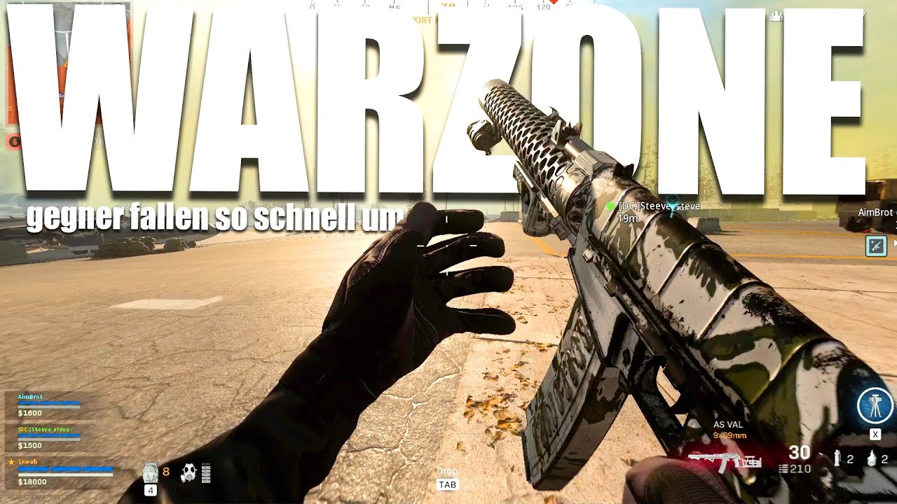 Besser als mp5 & mp7... ich spiel' die LASER ASVAL mit Aimbrot in Warzone