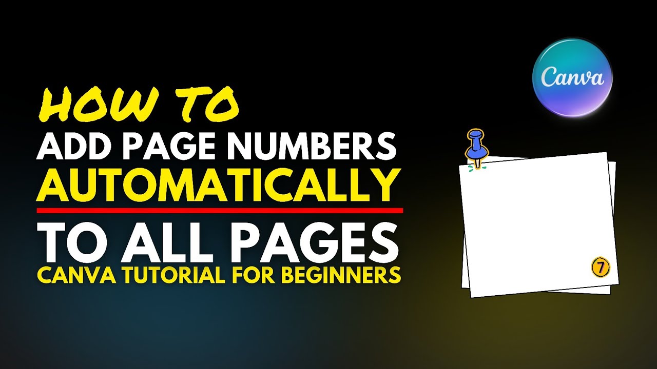How to Add Automatic Page Numbers in Canva
