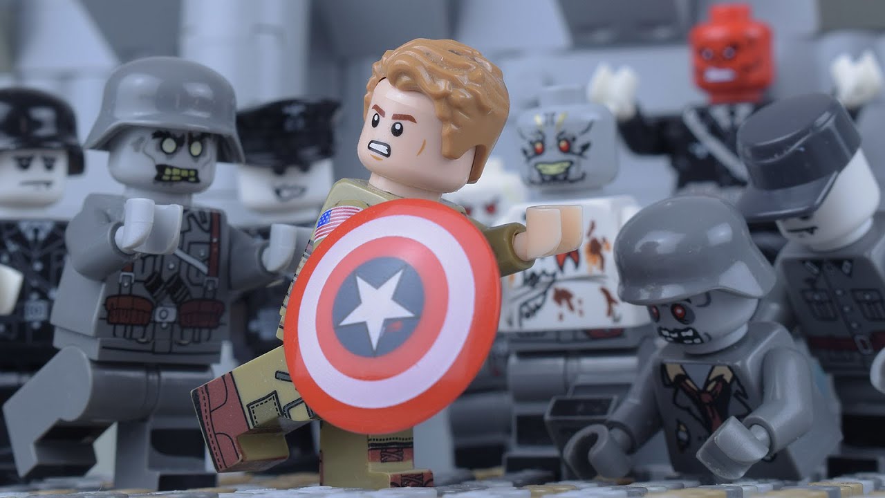LEGO WW2 Captain America vs Red Skull Zombie Apocalypse