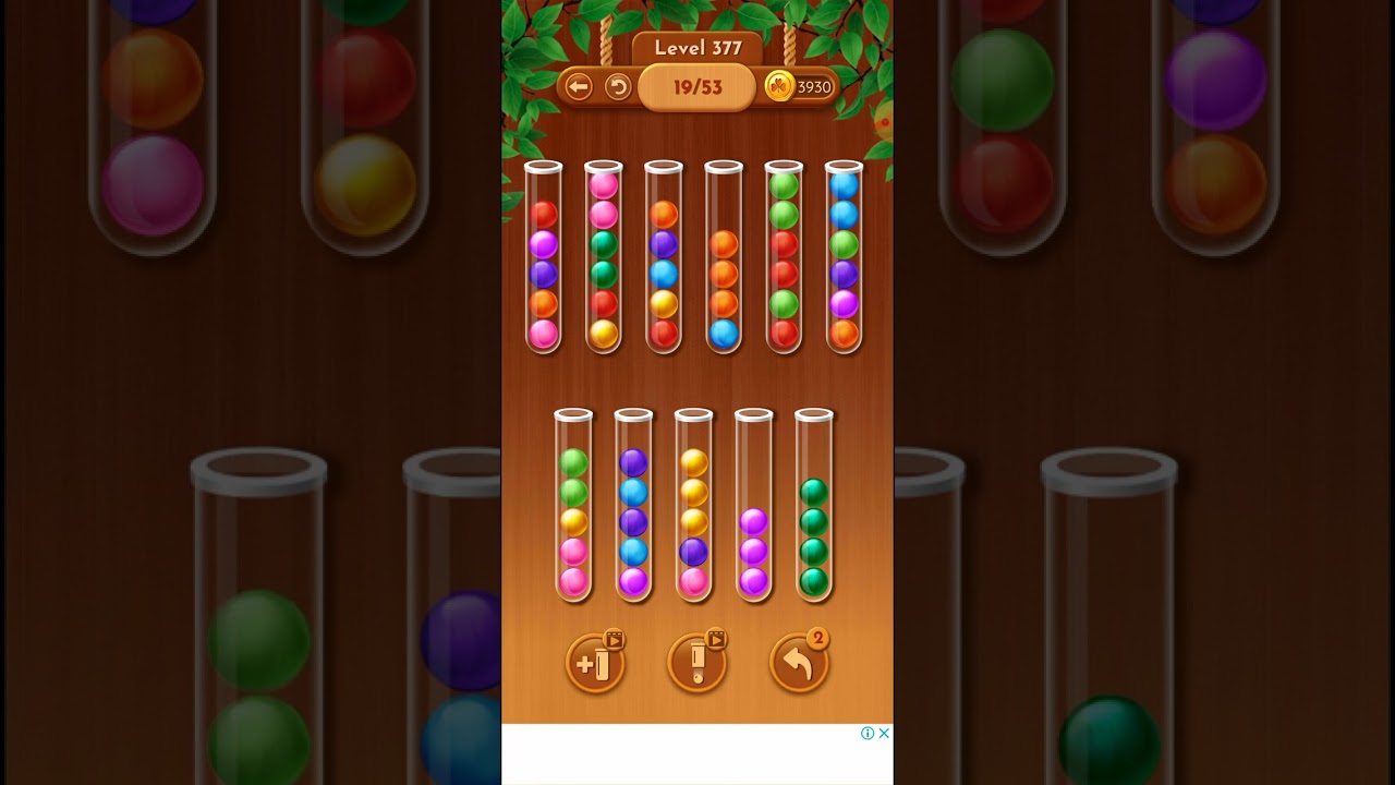 376 to 377 Level woody sort ball sort puzzle game 2023